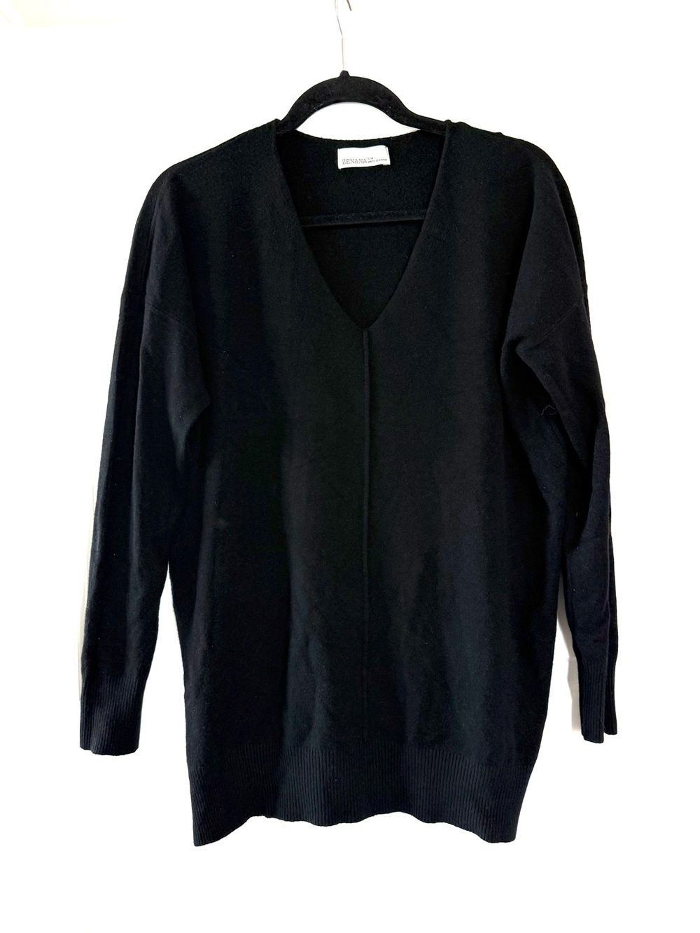 Zenana V-Neck Tunic Sweater